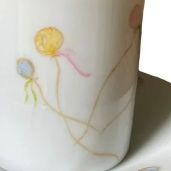 Set: DEMITASSE Bunny cup and sauce, Flowers, Balloons Espresso demitasse 4oz - Picture 8 of 14